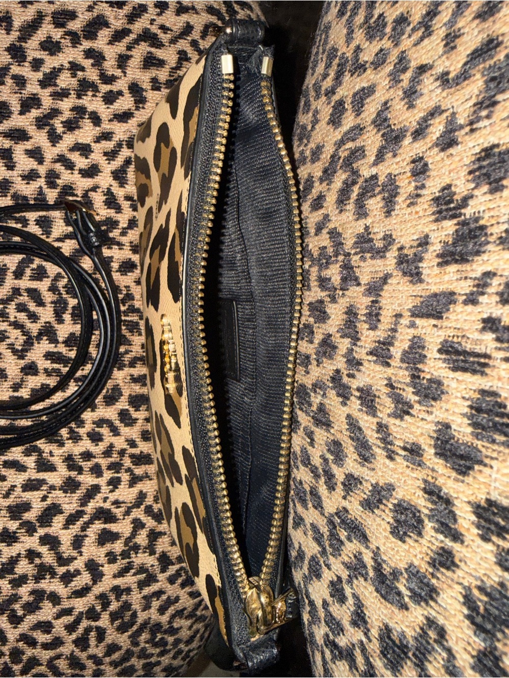 Coach Leopard Print Crossbody Bag in Tan and Black - Picture 10 of 16